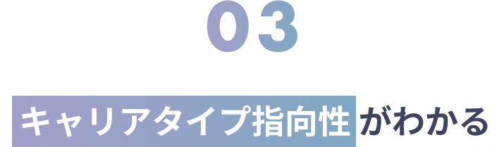 キャリアタイプ指向性がわかる
